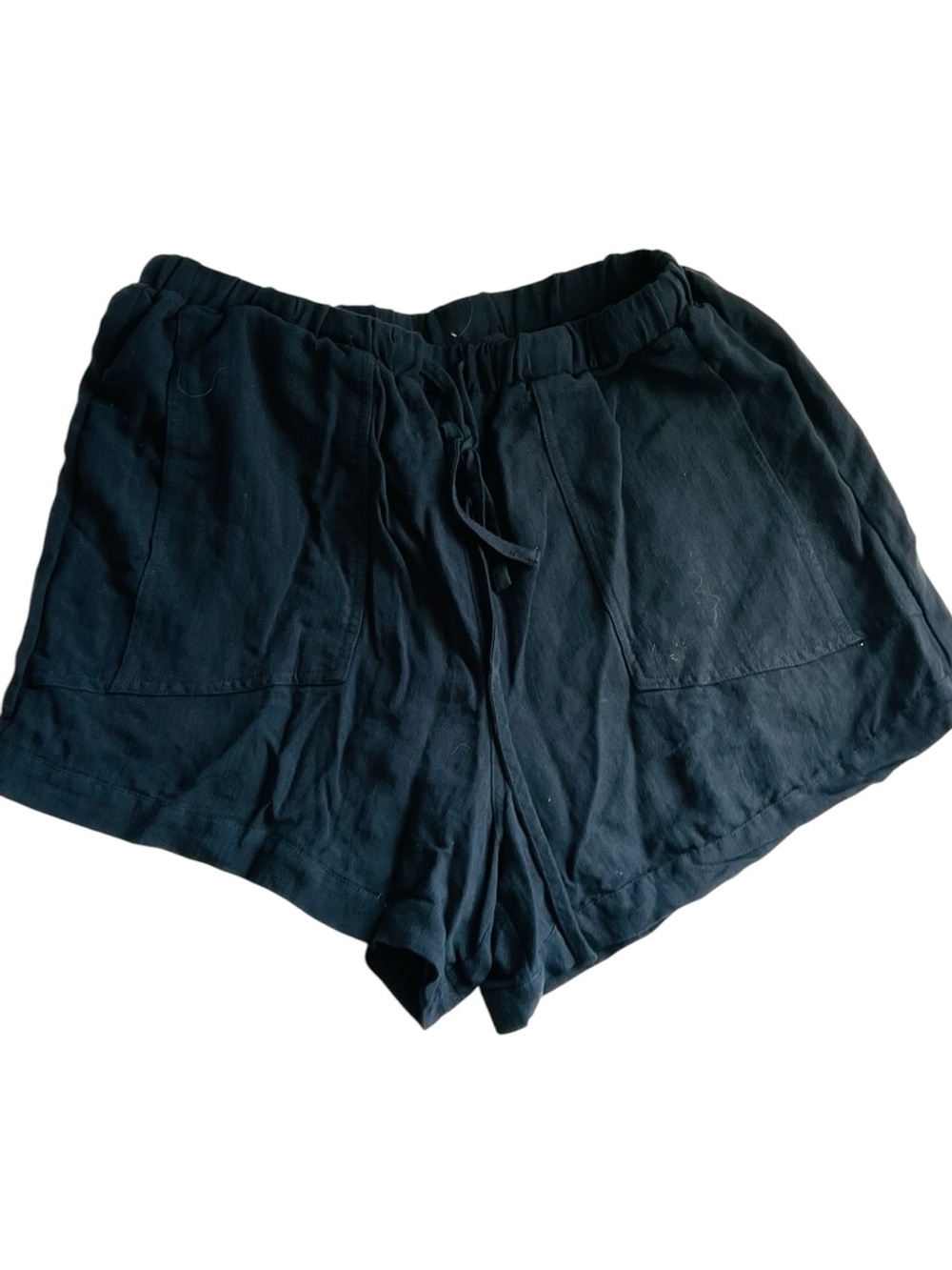 Dress For You Black Elastic-Waist Drawstring Shorts